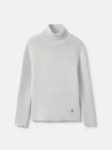 Blue Giraffe Girls Turtle Neck Full Sleeves Pullover