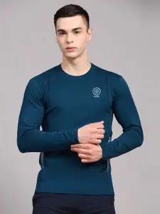 AUSK Men Floral Applique T-shirt