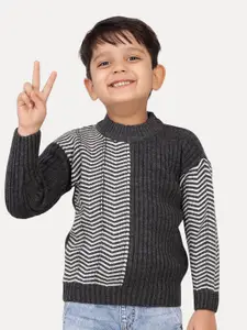 JoE Hazel Boys Striped Round Neck Sweater