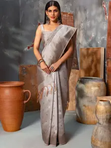 Soch Woven Design Silk Blend Tussar Saree