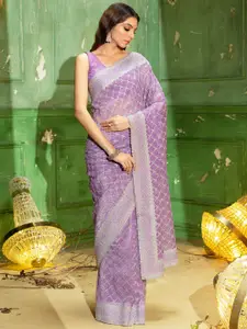 Soch Embroidered Beads and Stones Pure Chiffon Saree