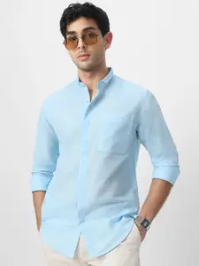 Urbano Fashion Men Slim Collar Solid Cotton Casual Shirt