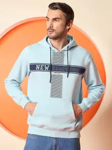 Club York Men Long Sleeves Printed Hooded Pullover Sweatshirt