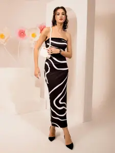 BAESD Women Strapless Sheer Bodycon Dress