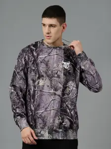 GO DEVIL Men Printed Woolen Winter Sweatshirt