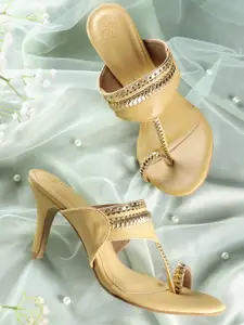 House of Pataudi Open Toe Slim Heels