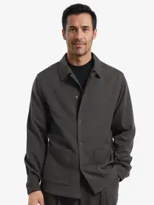 RARE RABBIT Men Spread Collar Solid Casual Tailored Jacket