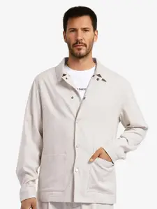 RARE RABBIT Men Spread Collar Solid Casual Tailored Jacket