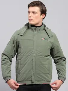 Monte Carlo Men Hooded Solid Casual Padded Jacket