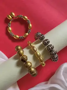 ATIBELLE Set Of 4 Gold-Plated Bangles