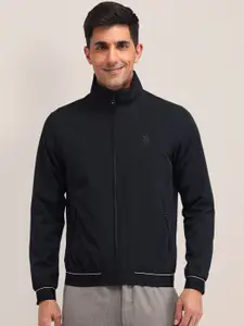 U.S. Polo Assn. Men Mock Collar Solid Casual Bomber Jacket