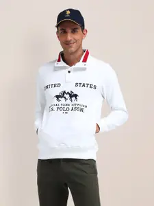 U.S. Polo Assn. Men Printed Front-Open Sweatshirt