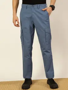 Thomas Scott Men Smart Straight Fit Easy Wash Cotton Cargo Trouser
