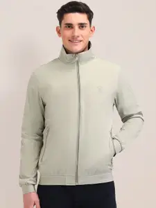 U.S. Polo Assn. Men Mock Collar Solid Casual Bomber Jacket