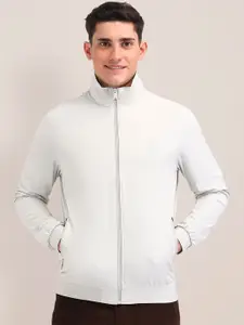 U.S. Polo Assn. Men Mock Collar Solid Casual Bomber Jacket