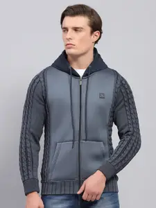 Monte Carlo Men Cable Knit Hooded Cardigan