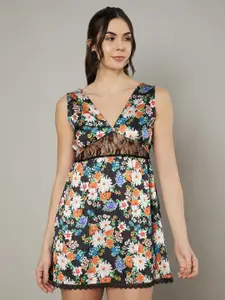 Amagyaa Floral Printed A-Line Mini Dress