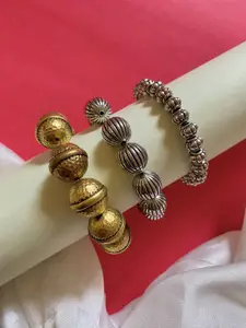 ATIBELLE Set Of 3 Gold Plated Bangles