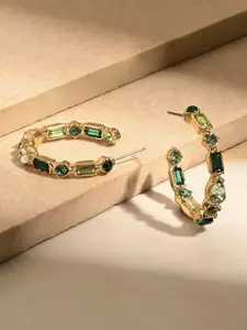 Accessorize Circular Crystals Half Hoop Earrings