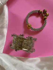 ATIBELLE Set Of 2 Silver-Plated Bangles