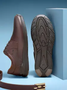 Florsheim Men Leather Formal Round Toe Lace-Ups Derbys