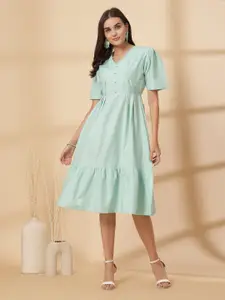 plusS Women Fit & Flare Midi Dress