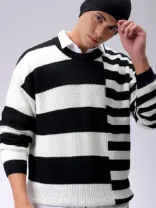 The Indian Garage Co Men Striped Pullover