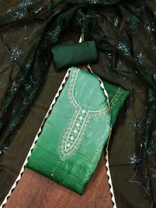 Maroosh Floral Embellished Beads and Stones Unstitched Dress Material