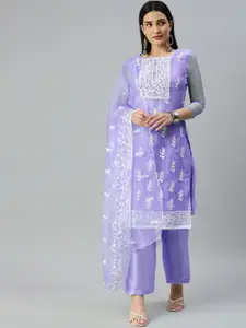 Maroosh Embroidered Organza Unstitched Dress Material