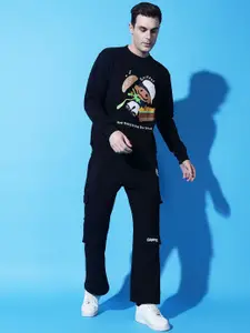 GRIFFEL Men Printed Round Neck Tracksuits