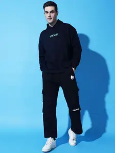 GRIFFEL Men Printed Hooded Tracksuits