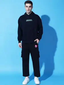 GRIFFEL Men Printed Hooded Tracksuit