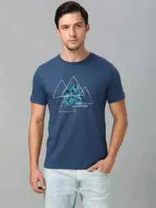 Van Heusen Innerwear Men Geometric Printed Round Neck Cotton T-shirt