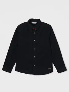 Fame Forever by Lifestyle Boys Spread Collar Textured Cotton Casual Shirt