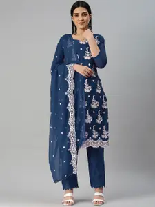 Maroosh Embroidered Thread Work Unstitched Dress Material
