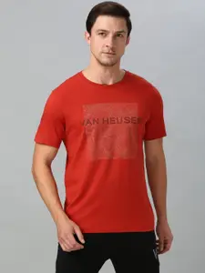 Van Heusen Innerwear Men Graphic Printed Round Neck Cotton T-shirt