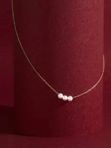 Accessorize London Pearls Studded Minimal Necklace