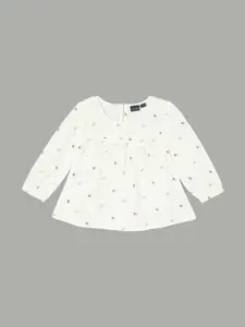 Juniors by Lifestyle Girls Cotton Floral Embroidered Top