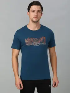 Van Heusen Innerwear Men Typography Printed Round Neck Cotton T-shirt