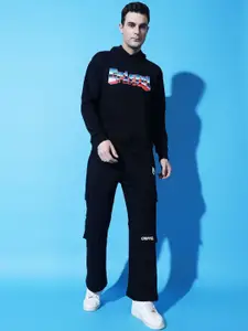 GRIFFEL Men Printed Hooded Tracksuit