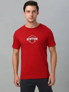 Van Heusen Innerwear Men Typography Printed Round Neck Cotton T-shirt