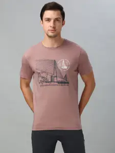 Van Heusen Innerwear Men Graphic Printed Round Neck Cotton T-shirt