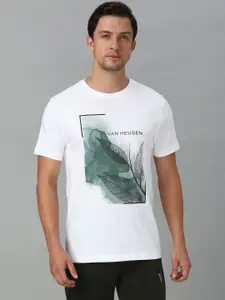 Van Heusen Innerwear Men Graphic Printed Round Neck Pure Cotton T-shirt