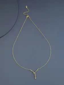 Kushal's Fashion Jewellery Gold-Plated Cubic Zirconia Necklace