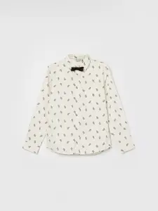 Fame Forever by Lifestyle Boys Spread Collar Conversational Printed Cotton Casual Shirt