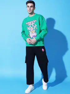 GRIFFEL Men Printed Oversized Tracksuits