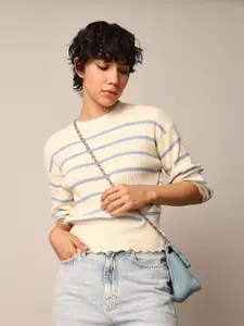 ONLY Women Striped Cotton Pullover