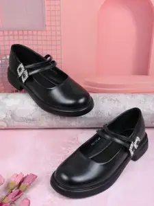 Jove Women PU Platform Sandals with Buckles