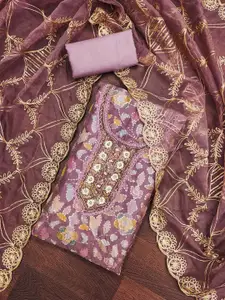 Maroosh Embellished Organza Unstitched Dress Material