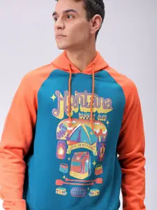 The Indian Garage Co Men Printed Hooded Sweatshirt
